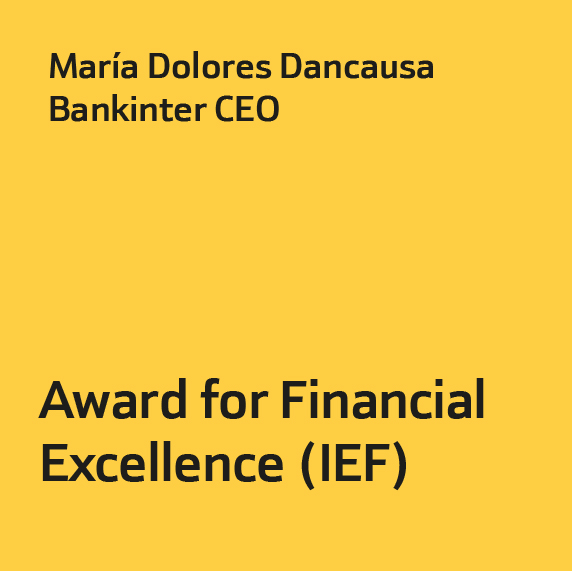 María Dolores Dancausa Bankinter CEO Award for Financial Excellence (IEF)